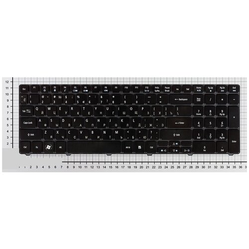 Клавиатура для ноутбука Acer Aspire 5810T 5410T 5536 5536G 5738 5800 5820 5739 5739G 7738G 7738 7540 черная 99000₽