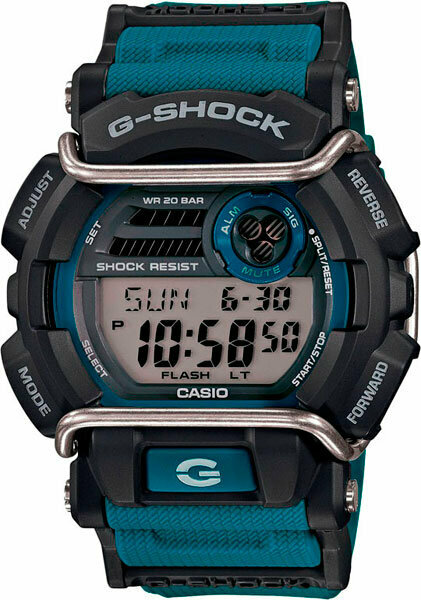 Наручные часы CASIO Наручные часы CASIO G-Shock GD-400-2E мужские, хронограф, будильник, секундомер, таймер, водонепроницаемые, противоударные, подсветка