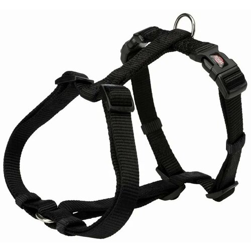 Шлейка для собак Trixie Premium H-Harness S-M: 40-65 см/15 мм, чёрная