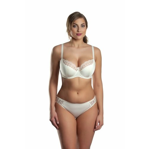 Бюстгальтер балконет  Regina, чашка мягкая, размер 90G, экрю