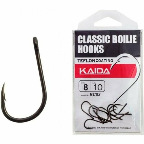 Крючки карповые Kaida Classic Boilie Hooks BC03 №8 (уп.10шт) крючки для шторы carnation home fashions roller hook хром