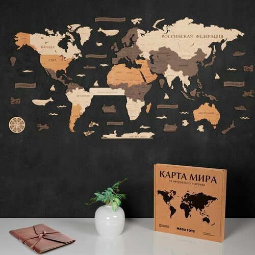 ПК Лидер Карта мира из натурального дерева 7588₽