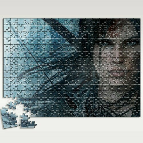 Пазл картонный 39,5х28 см, размер А3, 300 деталей, модель игра Tomb Raider Lara Croft Лара Крофт Расхетительница гробниц - 6580