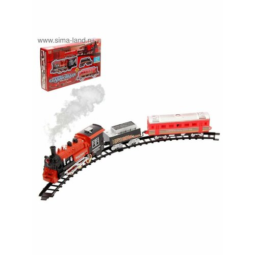 Железная дорога Классический поезд свет и звук с дымом 1779₽