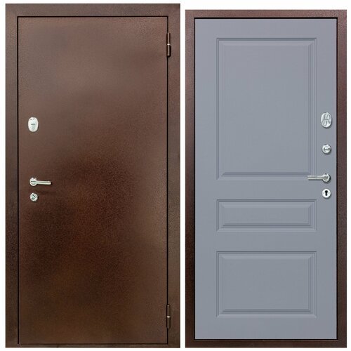 Дверь входная металлическая DIVA 510 2050х860 Правая Антик медь - Д13 Силк маус, тепло-шумоизоляция, антикоррозийная защита для квартиры и дома