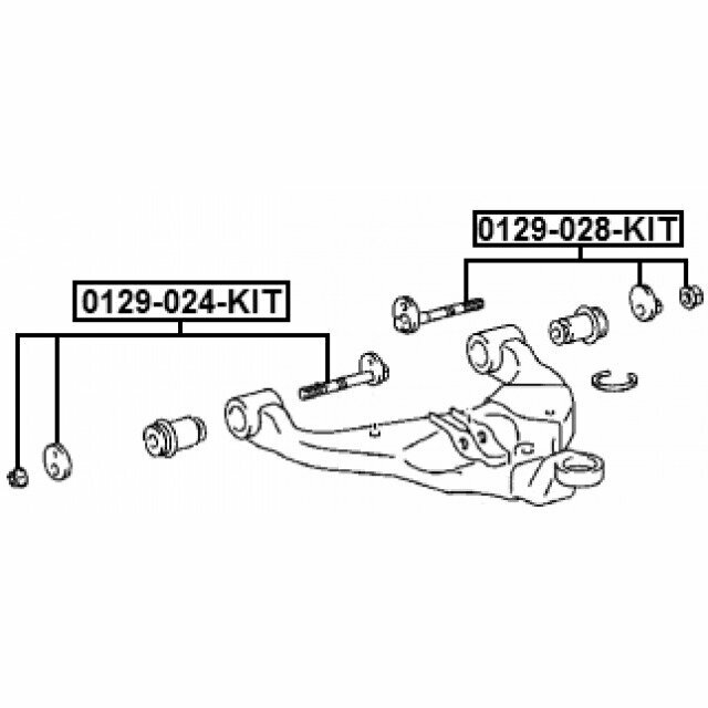 Болт с эксцентриком TOYOTA HILUX 2004-2012 0129-024-KIT