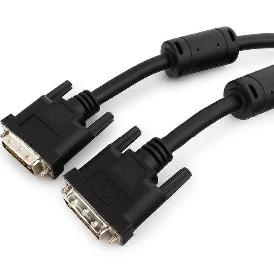Кабель Cablexpert DVI-D single link , 19M/19M, 3.0м, черный, феррит. кольц