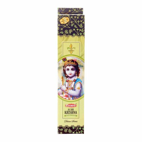 Tridev Благовония индийские ароматические палочки для дома, для медитаций Jai Shri Krishna (Кришна)Тридев, 20г