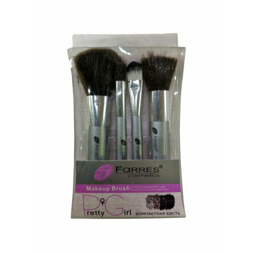 Farres cosmetics, Набор кистей для макияжа, 4 шт