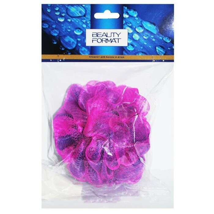 фото Мочалка Beauty Format «Шар», синтетика, цвет микс