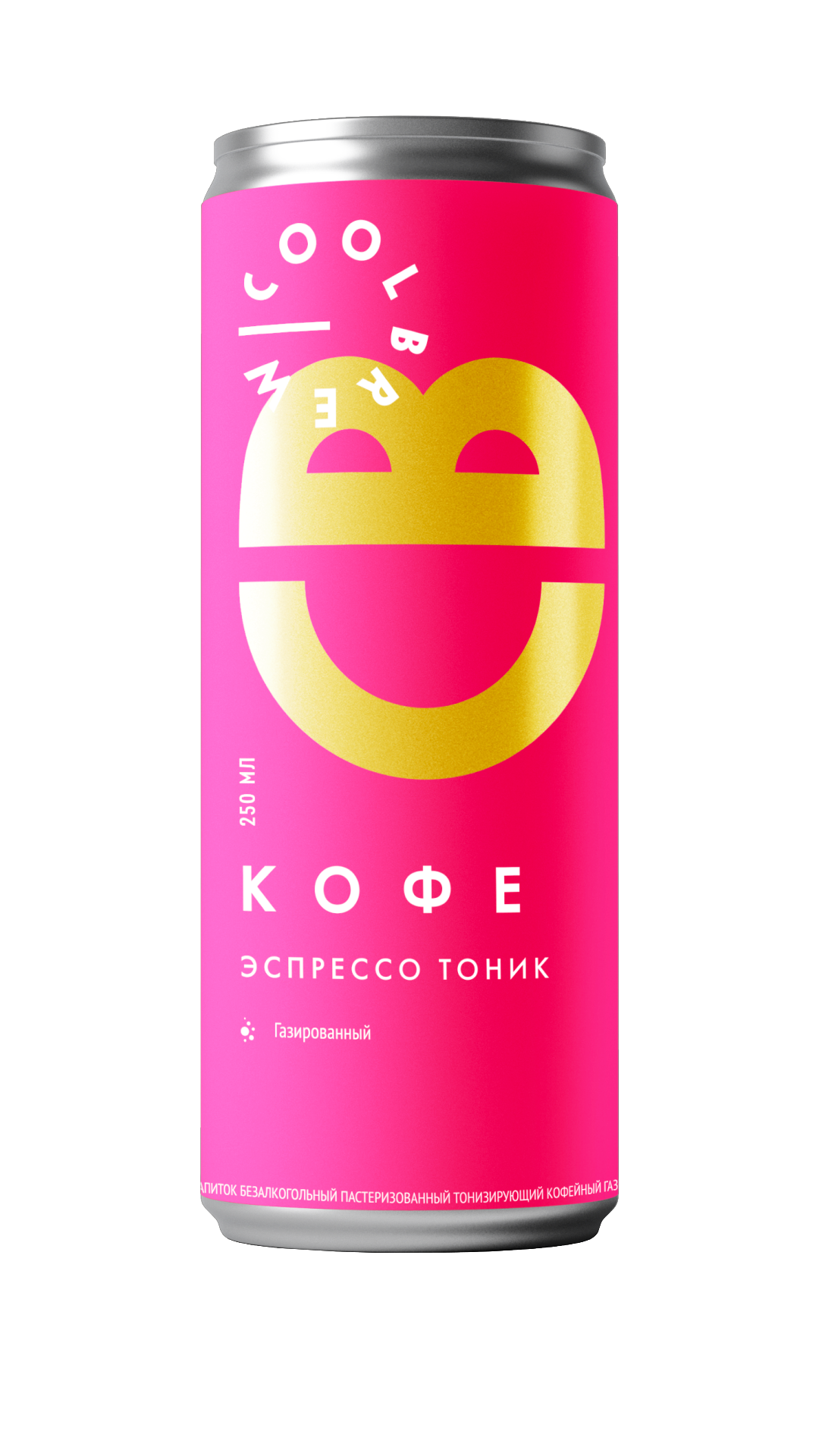 Холодный газированный кофе Эспрессо-тоник без сахара в банке / Coolbrew, 4 банки по 0.25л / Кофейный напиток