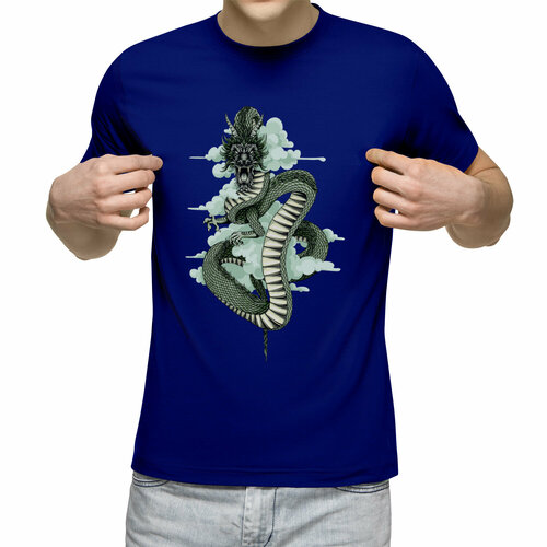 Футболка Us Basic, размер S, синий мужская футболка аниме дракон m зеленый