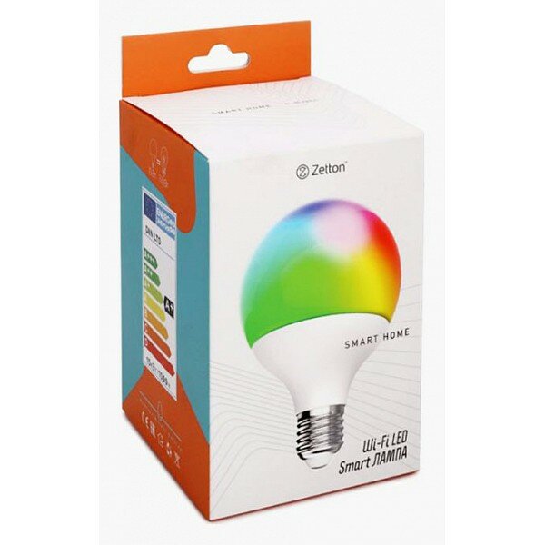 Умная лампа Zetton LED RGBCW Smart Wi-Fi Bulb G80 E27 10Вт ZTSHLBRGBCWE271RU (коробка)