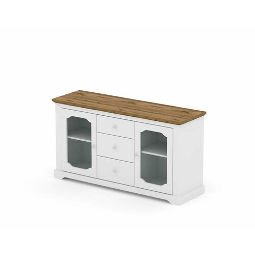 Комод с дверями из с закаленного стекла ТМ дэфо ADELE, 146x44x79