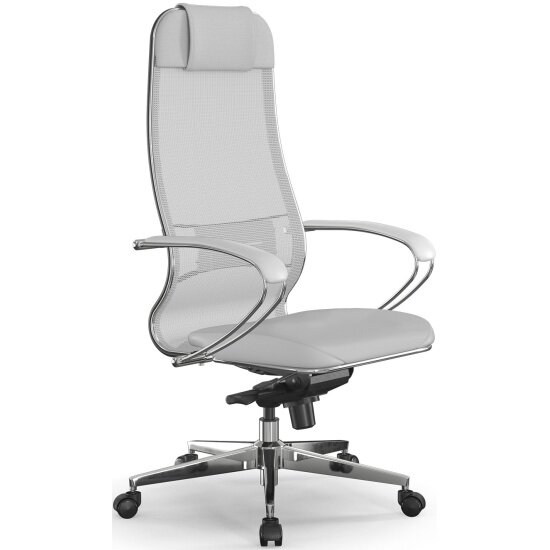 фото Кресло руководителя метта Samurai Comfort S Infinity Easy Clean (Жемчужно-белый)