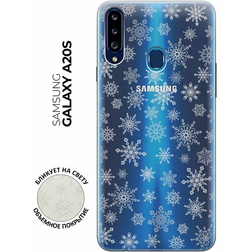 Чехол - накладка Transparent 3D для Samsung Galaxy A20s с принтом Fairy Snowflakes чехол накладка transparent 3d для samsung galaxy a41 с принтом fairy snowflakes