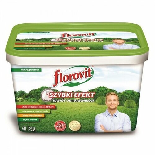 Florovit удобрение гранулированное быстрого действия для газонов, ведро, 4 кг