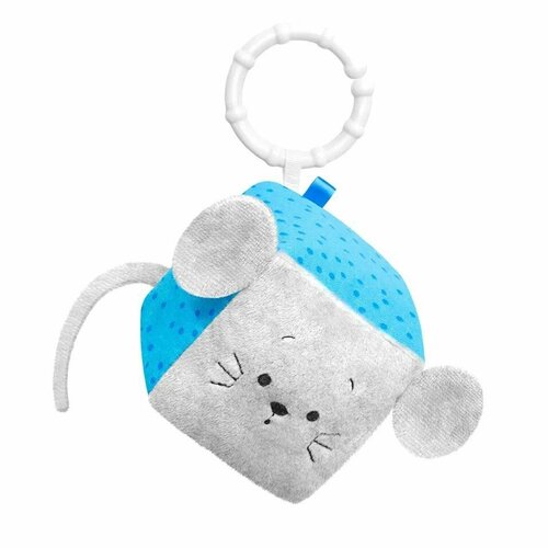 Развивающая игрушка мягкий кубик Мышка для новорожденных Мяшечки