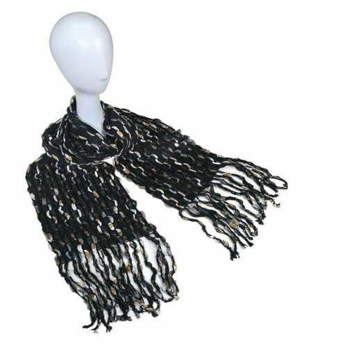 фото Шарф why not brand,210х25 см, универсальный, белый, черный