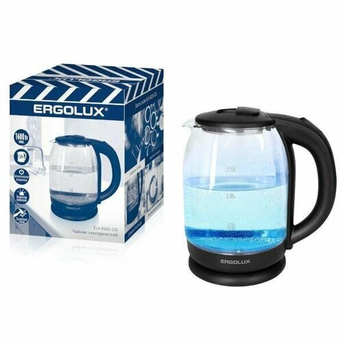 ELX-KG05-C02 черный промо чайник стеклянный18л 220-240В 1600 Вт ERGOLUX 14922 1 шт 159900₽