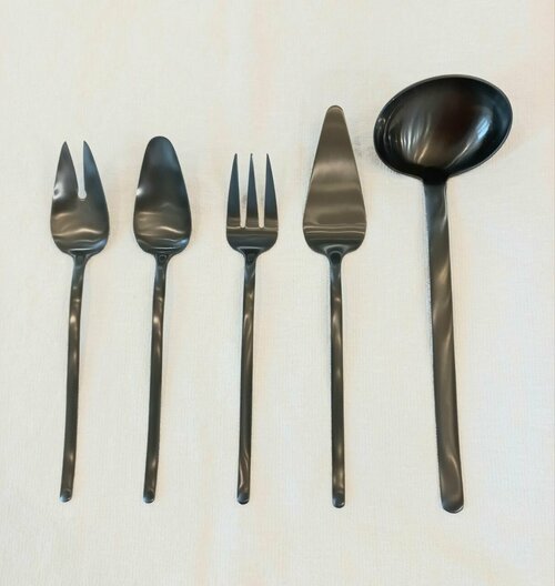 Набор из 5 предметов Herdmar STICK SERVING SET MAT BLACK цвет черный матовый , подарочная коробка.