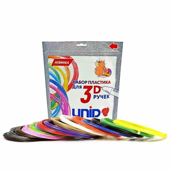 Набор пластика для 3D ручек Spider Pen UNID ABS-15 (по 10 м 15 цветов в коробке) (ABS15)