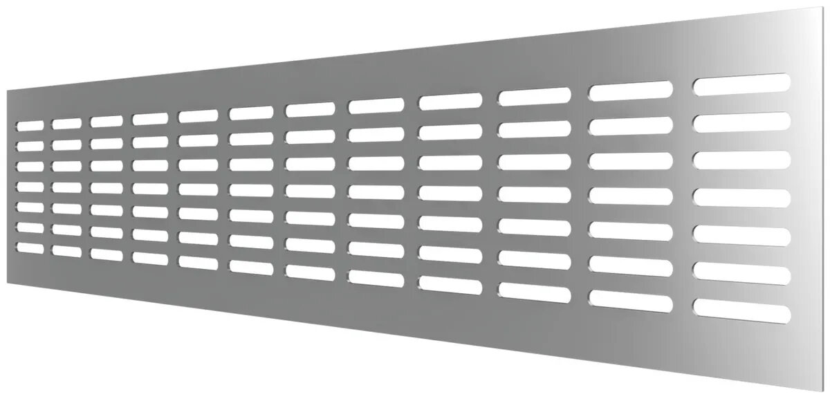 Алюминиевая вентиляционная решетка (60х400 мм; серебристая) MakTrade RA640S - фотография № 10