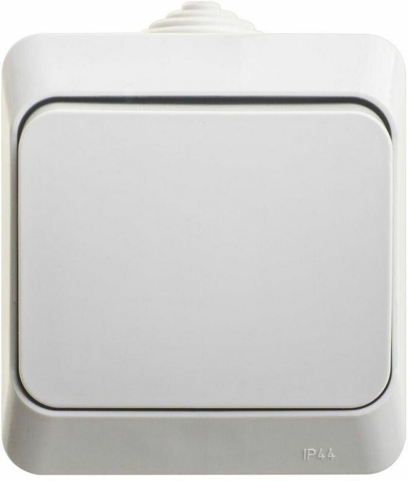 Переключатель проходной 1-кл. ОП Этюд 10А IP44 10AX сер. SE BA10-046C