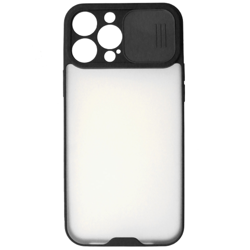 Накладка силикон для iPhone 13 Pro Max со шторкой для камеры Черный накладка силикон для iphone 12 12 pro со шторкой для камеры чёрная