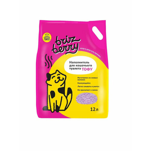 Наполнитель для кошачьих туалетов BRIZBERRY тофу лотос 12 л