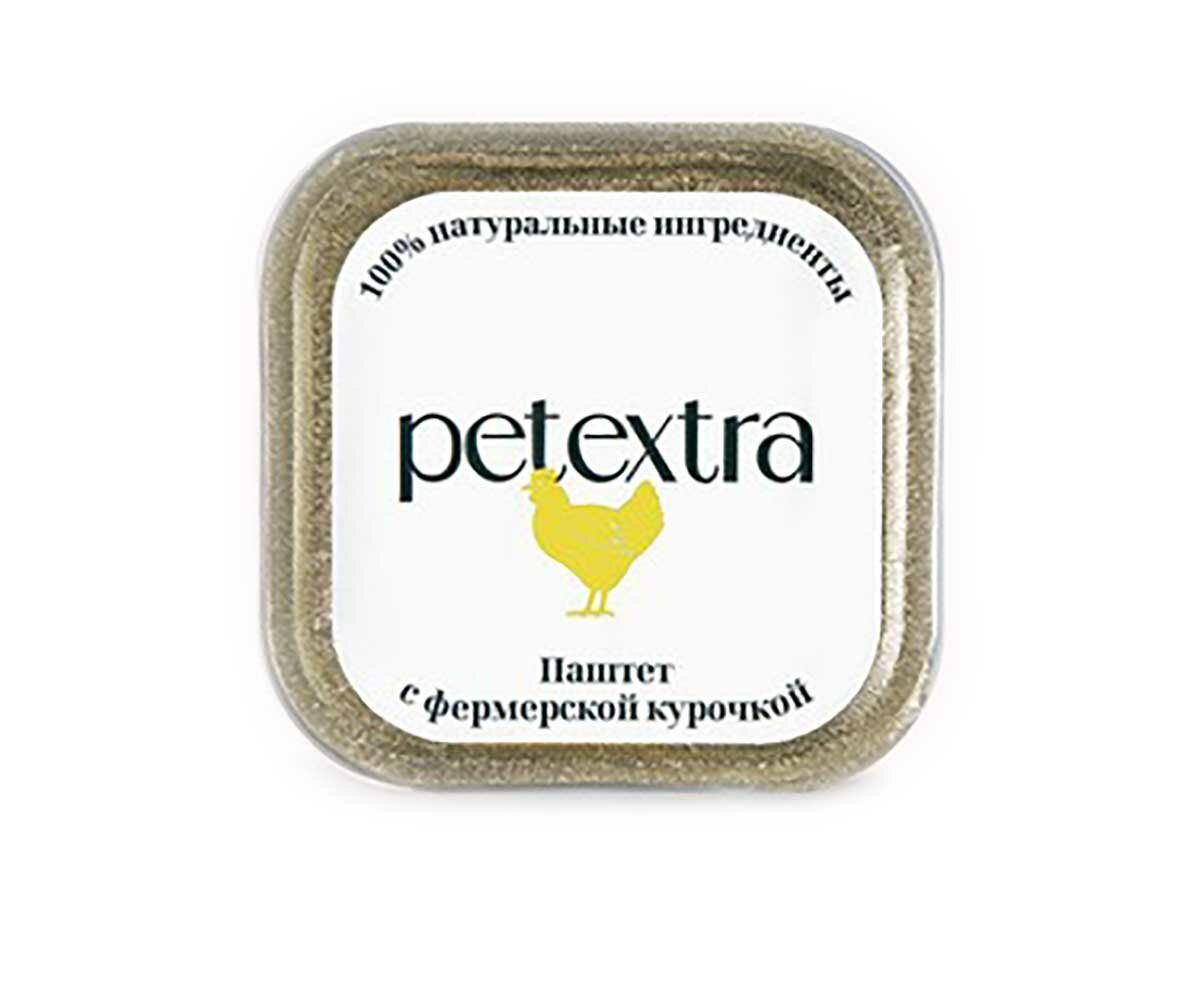 Влажный корм Petextra для кошек фермерская курочка паштет 100г