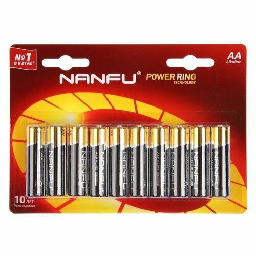 Батарейка алкалиновая Nanfu, AAA, LR03-10BL, 1.5В, блистер, 10 шт