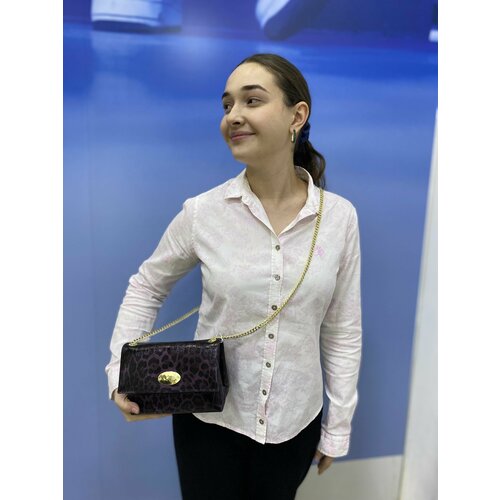 фото Сумка клатч , фактура гладкая, фиолетовый нет бренда