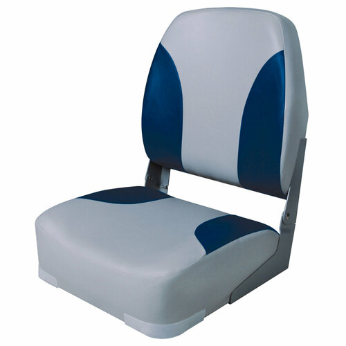Кресло в лодку складное Classic HighBack Серый /Синий 43х56х38см, алюминиевый каркас, подушки винил
