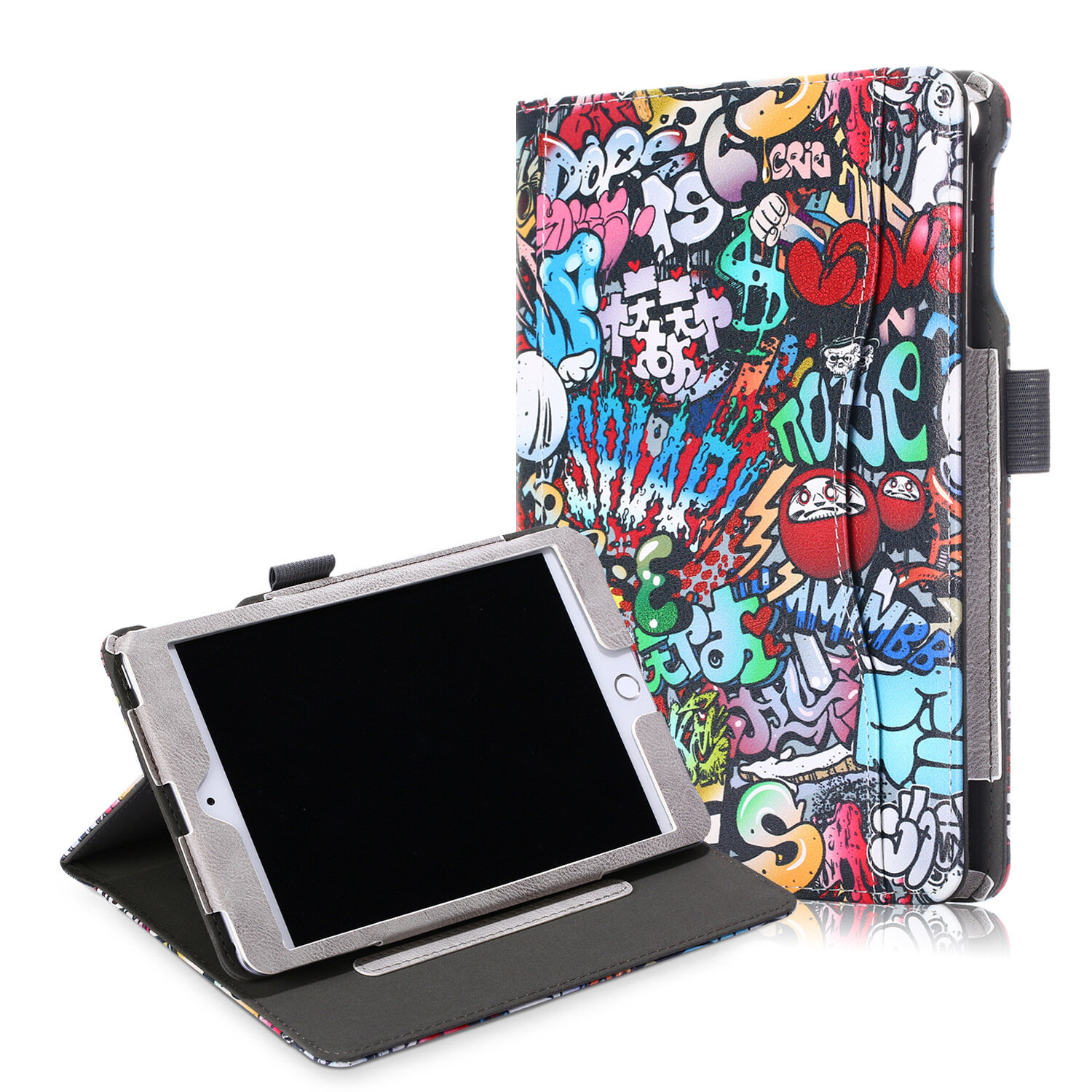 MyPads Чехол книжка для планшета iPad mini4/5 разноцветный с подставкой