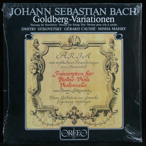 Виниловая пластинка Orfeo Dmitry Sitkovetsky / Gerard Causse / Misha Maisky – Johann Sebastian Bach: Goldberg-Variationen