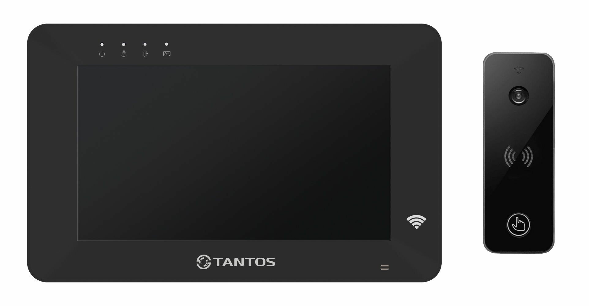 Tantos Rocky HD Wi-Fi (черный) и iPanel 2 HD + (черная) (комплект многофункционального домофона HD 7