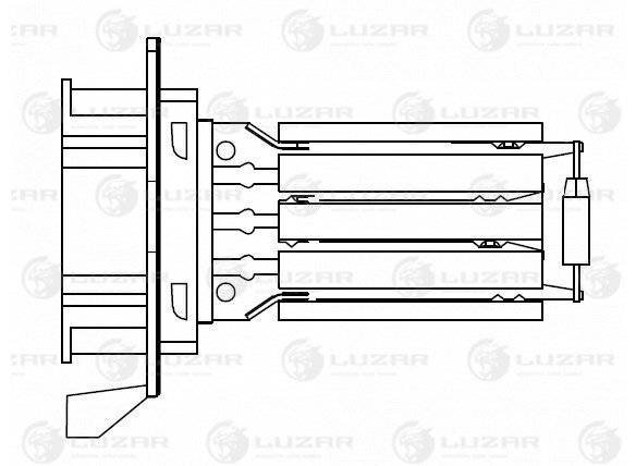 Резистор вентилятора отопителя салона renault logan ii 2013-> luzar lfr 0997