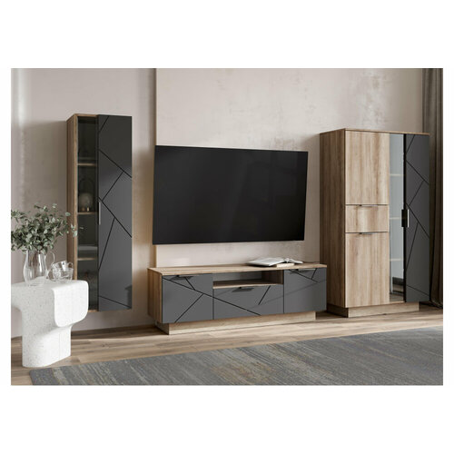 Гостиная готовая KAPIOVI DAMO дуб каньон графитовый 45740₽