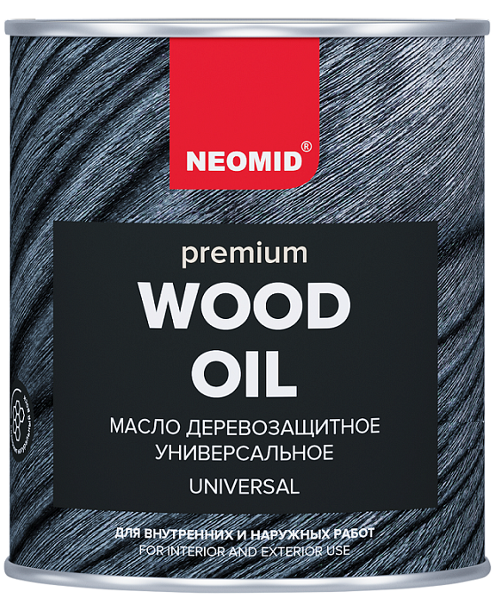 Масло с Натуральным Воском Neomid Premium 0.75л Тик Деревозащитное, Износостойкое для Внутренних и Наружных Работ / Неомид.