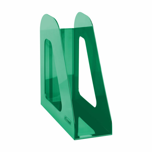 Комплект 6 шт, Лоток для бумаг вертикальный СТАММ Фаворит, тонированный зеленый, ширина 90мм