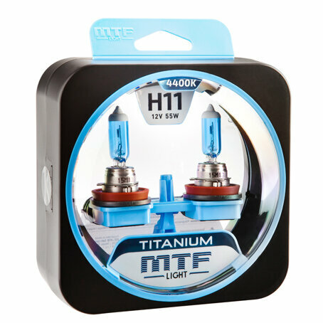 Галогенные автолампы MTF Light серия TITANIUM H11, 12V, 55W, комплект 2 лампы