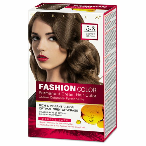 RUBELLA Fashion Color Краска для волос тон 5.3 Copper Brown 50мл doreen box fashion zinc based alloy charms gold color metal brown white