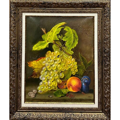 Картина маслом "Натюрморт с виноградом"