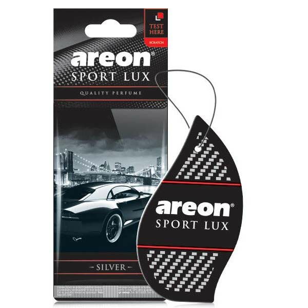 Ароматизатор подвесной картон AREON LUX SPORT SILVER (/прессованный картон/елка/елочка/освежитель/)