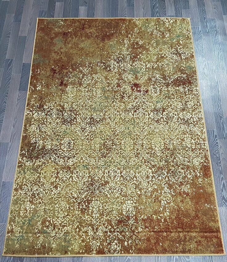 фото Ковер прикроватный 0.65х1.1 м, Matrix, Бельгийский (Ragolle) из вискозы, терракотовый, кремовый, ворс 6мм.