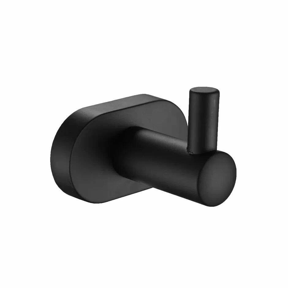 Крючок одинарный Shevanik SG5111H для ванной крепление на шурупы черный матовый