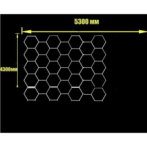 Комплект соты 1100w. 5300х4300 мм. модульное светодиодное освещение 