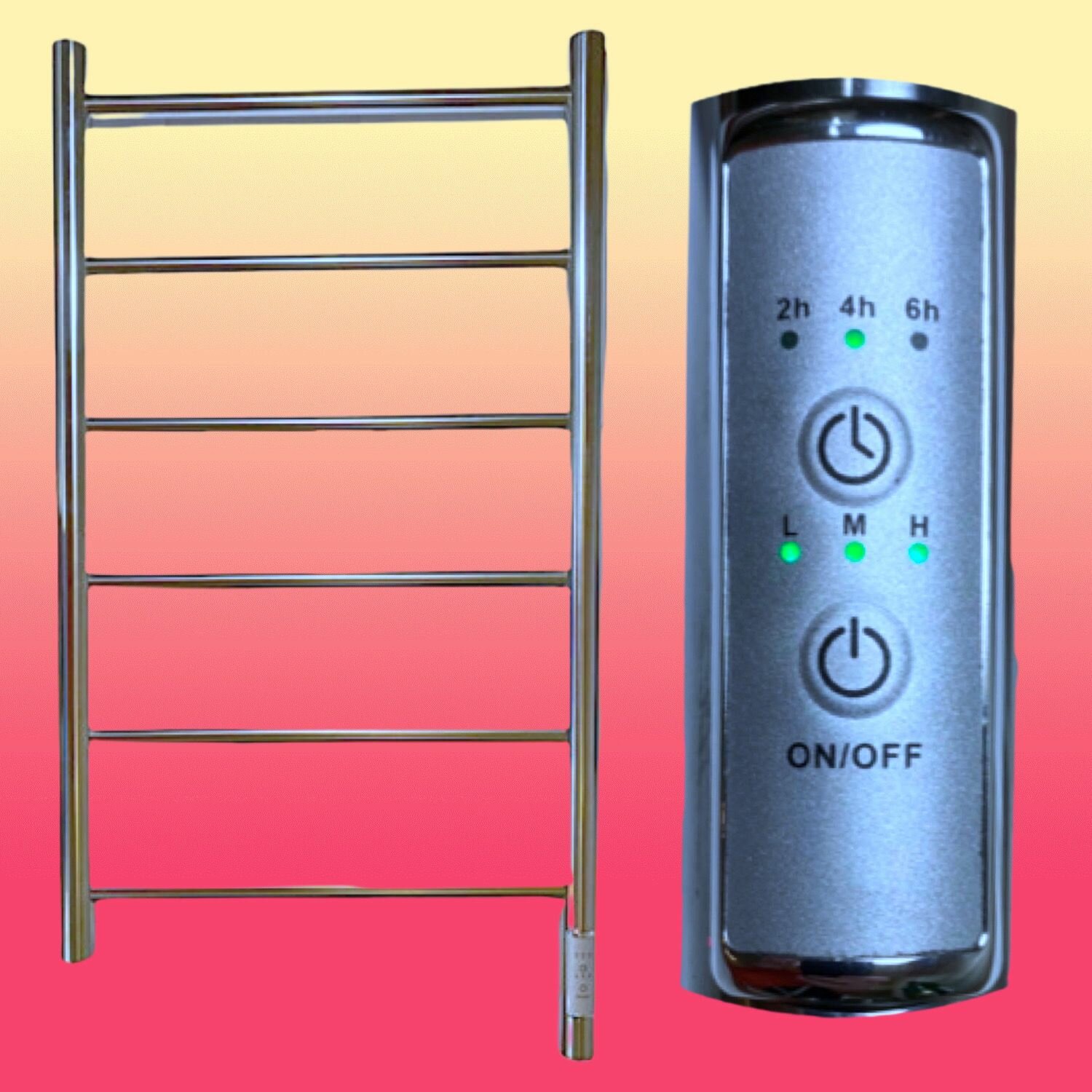 фото Полотенцесушитель электрический с Терморегулятором(Диммер + Таймер) 500x800мм.