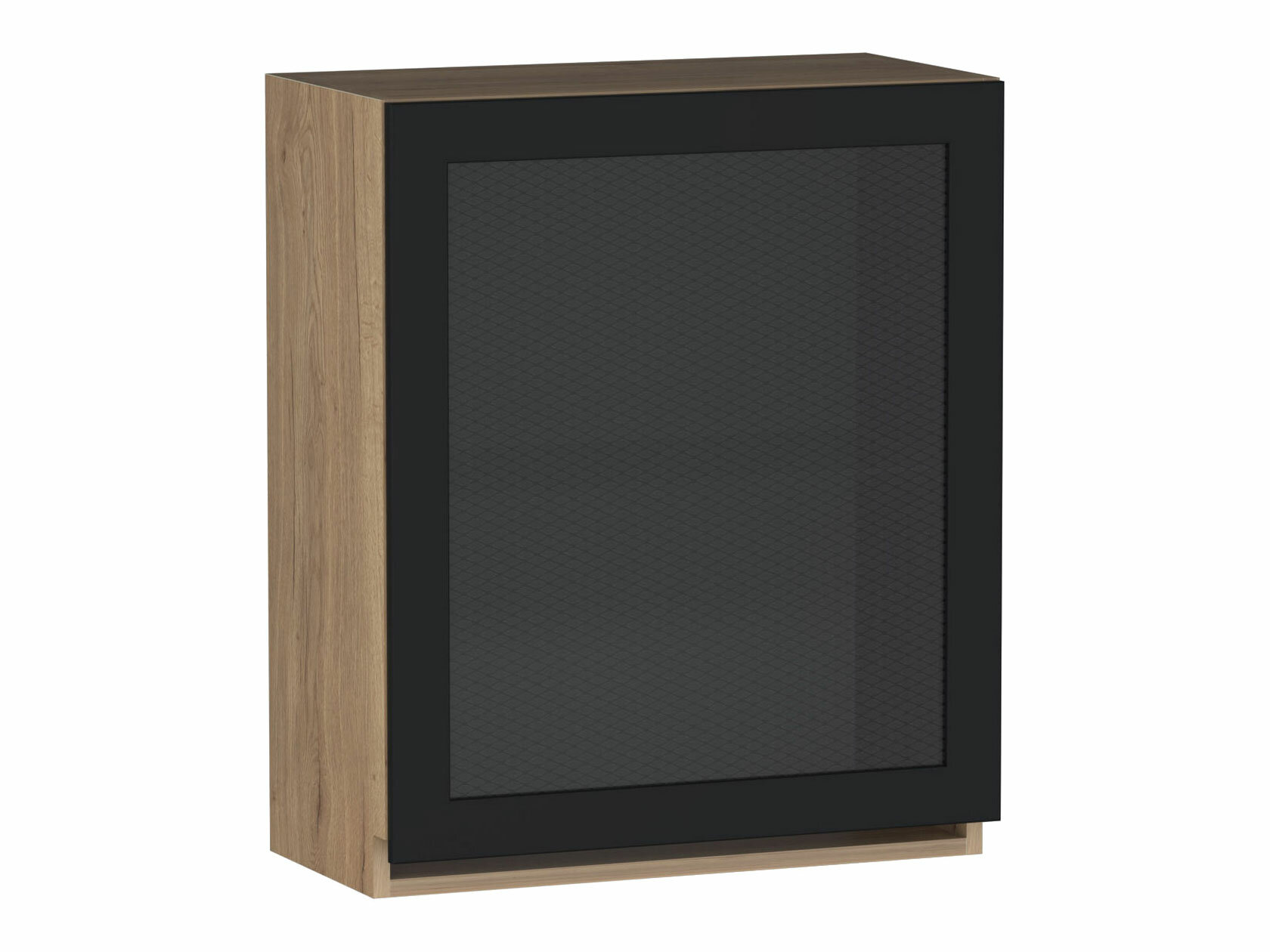 Шкаф со стеклом СБК Сити Дуб Галифакс / Черное стекло 60 см